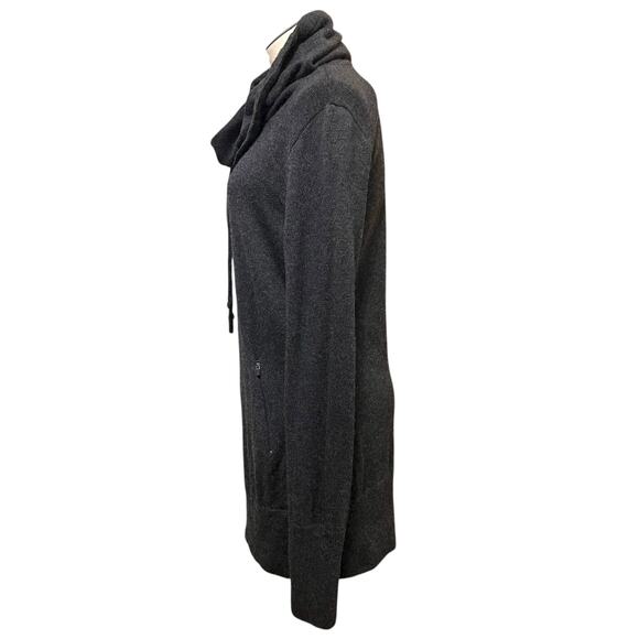 Telluride Clothing Womens Charcoal Wool Blend Cowl Neck Long Sleeve Dress Sz L - Picture 4 of 12